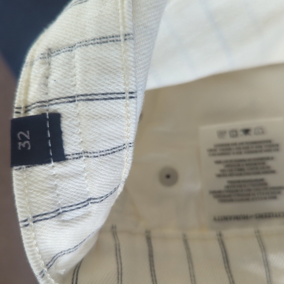 Citizens of humanity racket crop in cream straight highrise skinny jeans size 32 - Picture 8 of 10